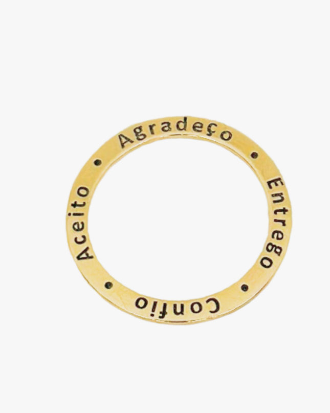 Anel Personalizado Frases  em Ouro Amarelo 18K