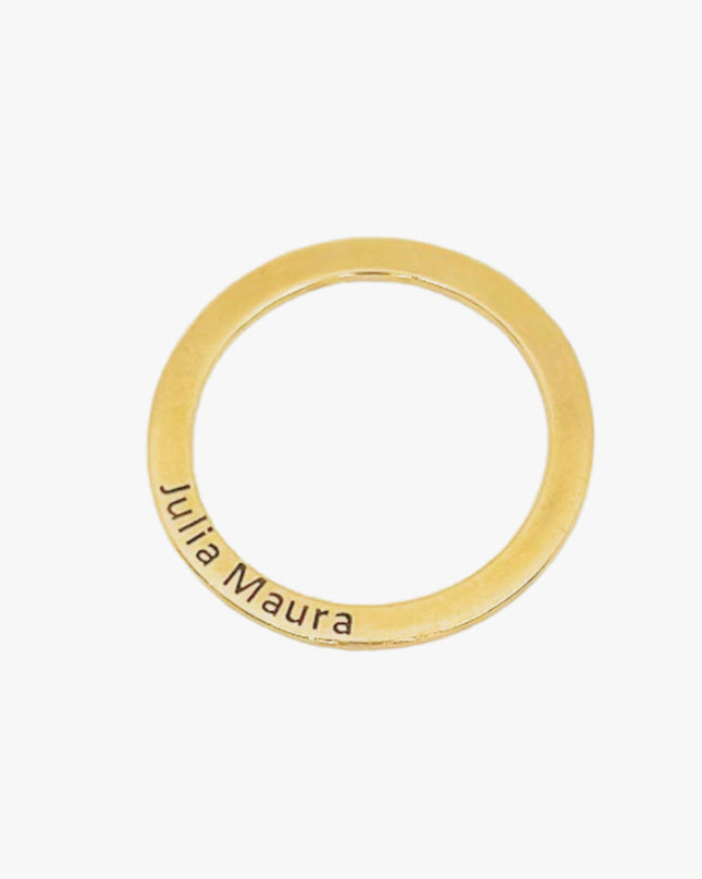 Anel Personalizado Frases  em Ouro Amarelo 18K