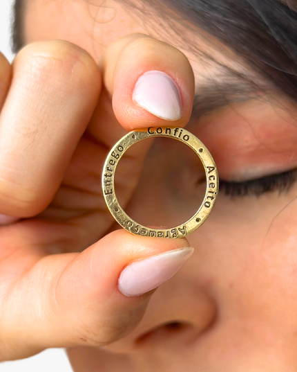 Anel Personalizado Frases  em Ouro Amarelo 18K