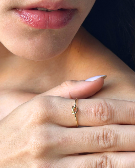 Anel Nó Clássico em Ouro Amarelo 18K