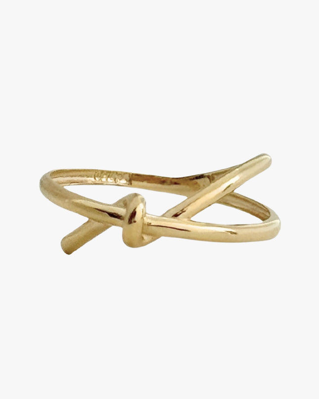 Anel Nó em Ouro Amarelo 18K