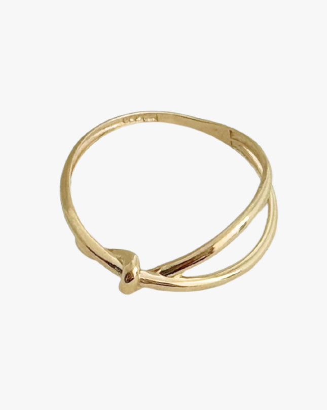 Anel Nó em Ouro Amarelo 18K