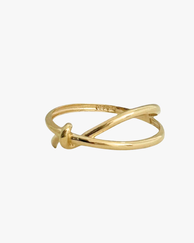 Anel Nó em Ouro Amarelo 18K