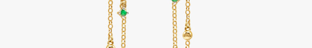 Brinco de Esmeralda em Ouro Amarelo 18K