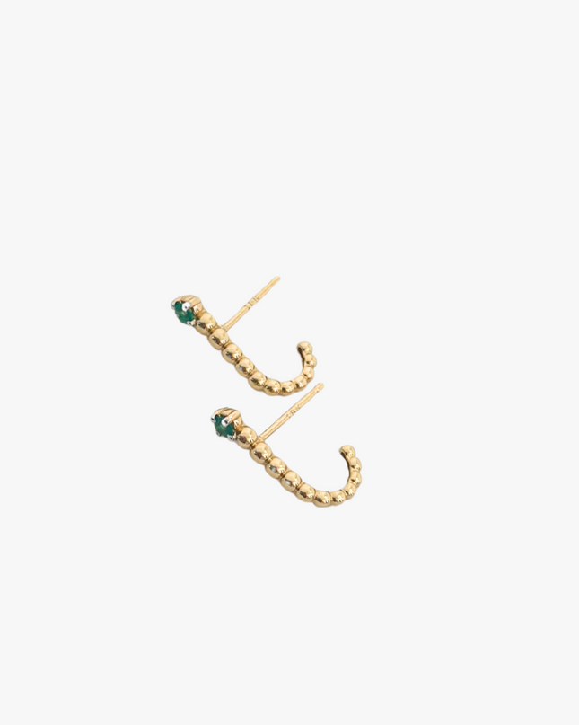 Brinco de Esmeralda em Ouro Amarelo 18k