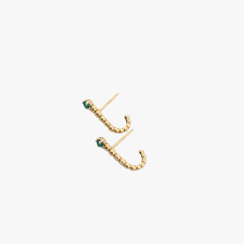 Brinco de Esmeralda em Ouro Amarelo 18k