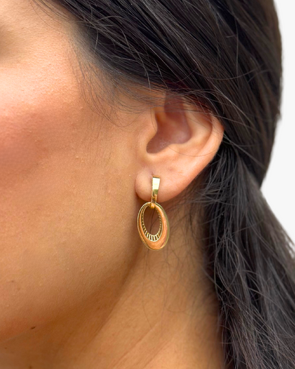 Brinco com Argola em Ouro Amarelo 18K