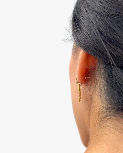 Brinco com Argola em Ouro Amarelo 18K