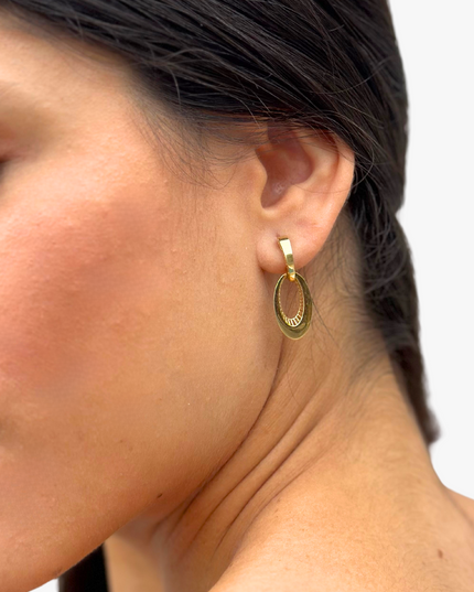 Brinco com Argola em Ouro Amarelo 18K