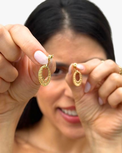 Brinco com Argola em Ouro Amarelo 18K