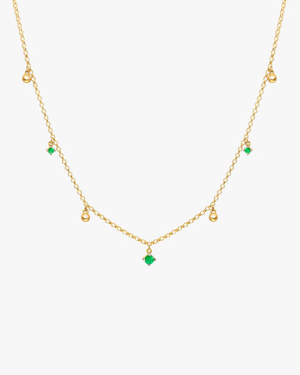 Colar de Esmeralda em Ouro Amarelo 18K