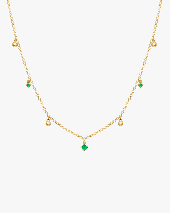 Colar de Esmeralda em Ouro Amarelo 18K
