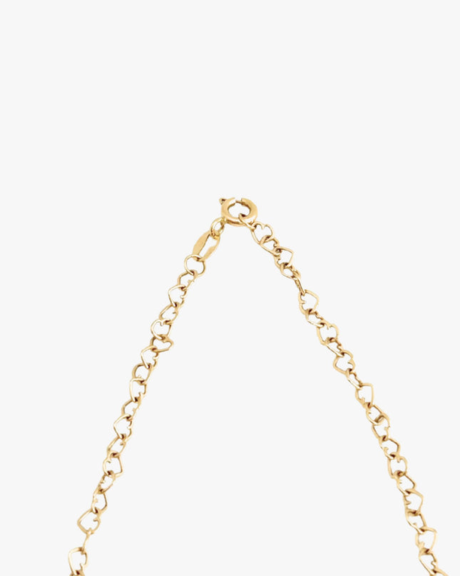 Colar Sequência de Corações  em Ouro Amarelo 18K