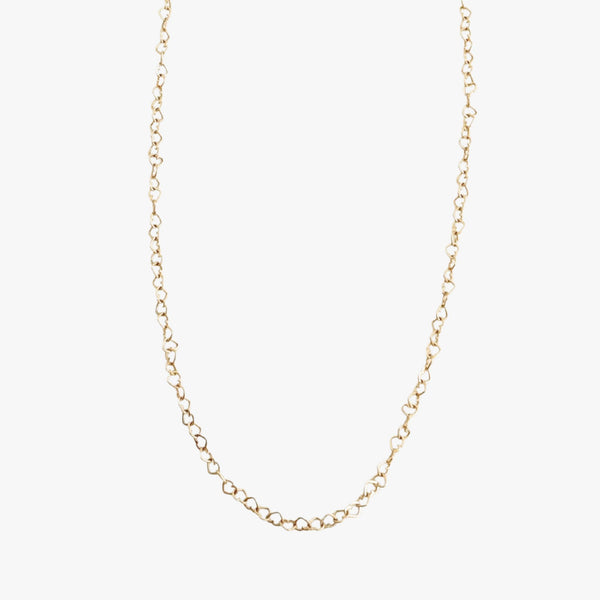 Colar Sequência de Corações  em Ouro Amarelo 18K