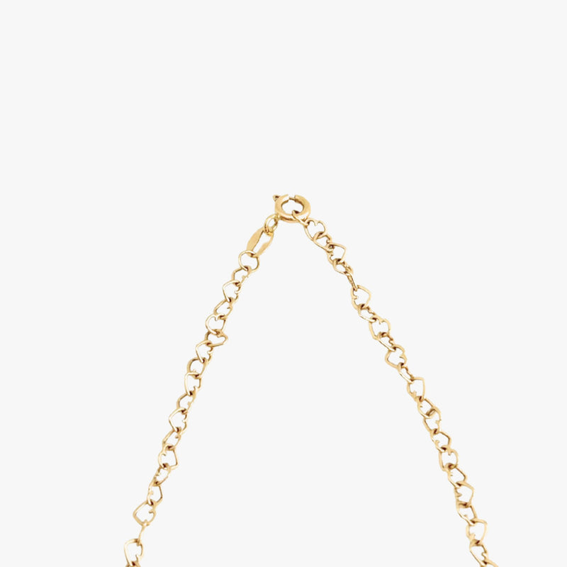 Colar Sequência de Corações  em Ouro Amarelo 18K