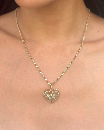 Colar Espírito Santo em Ouro Amarelo e  Ouro Branco 18K