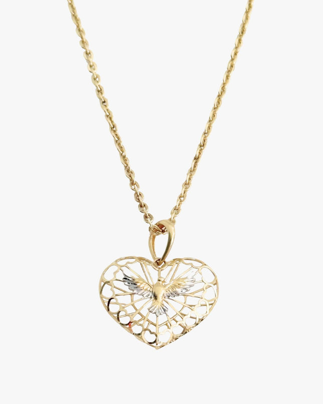 Colar Espírito Santo em Ouro Amarelo e  Ouro Branco 18K