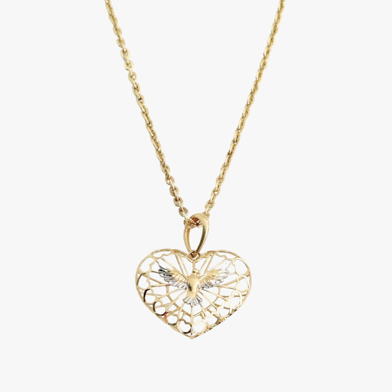 Colar Espírito Santo em Ouro Amarelo e  Ouro Branco 18K