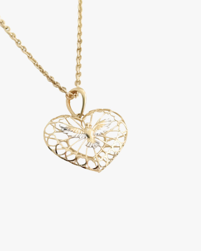 Colar Espírito Santo em Ouro Amarelo e  Ouro Branco 18K