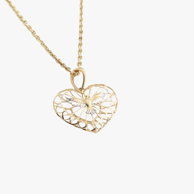 Colar Espírito Santo em Ouro Amarelo e  Ouro Branco 18K