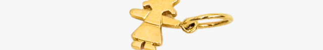 Pingente Menina em Ouro  Amarelo 18K
