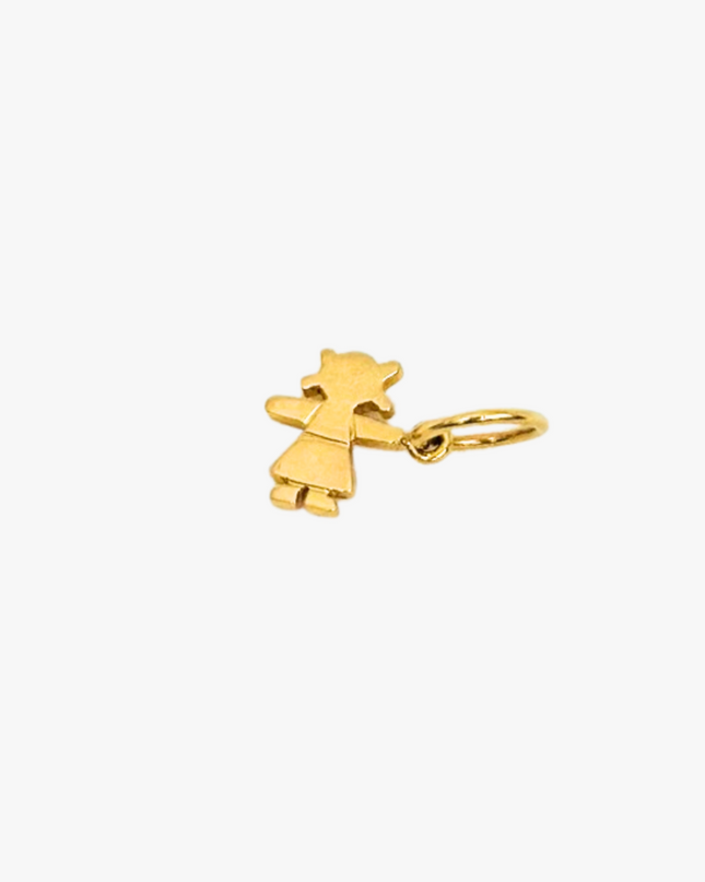 Pingente Menina em Ouro  Amarelo 18K