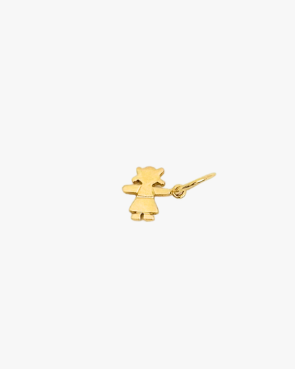 Pingente Menina em Ouro  Amarelo 18K