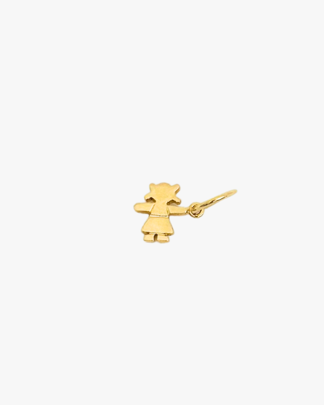 Pingente Menina em Ouro  Amarelo 18K
