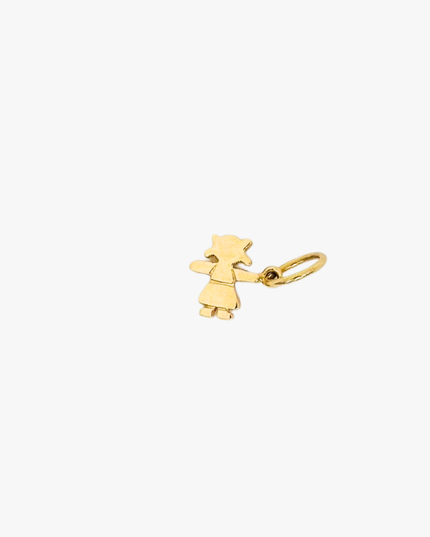 Pingente Menina em Ouro  Amarelo 18K