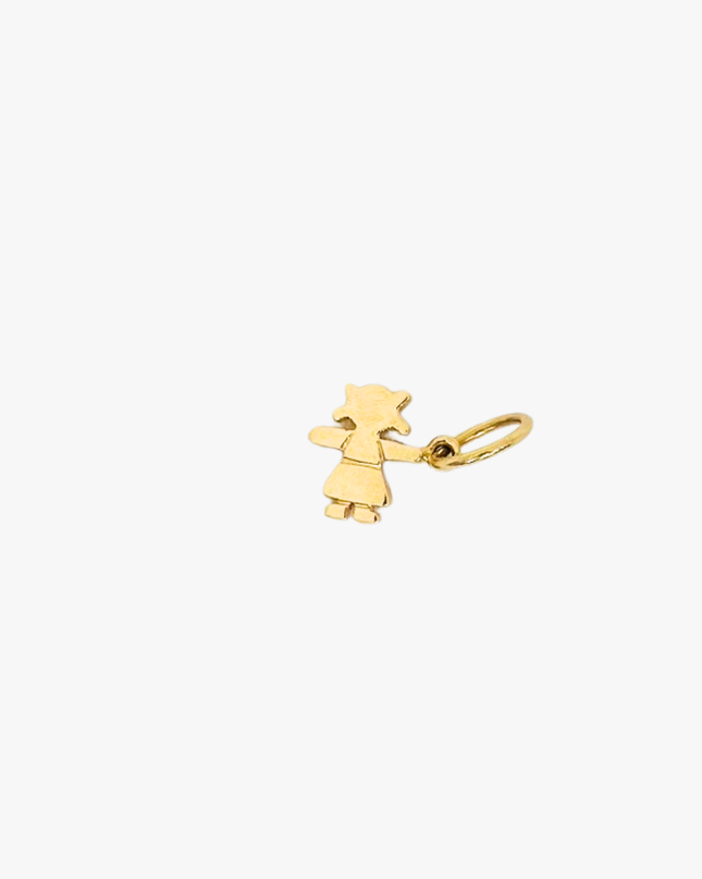 Pingente Menina em Ouro  Amarelo 18K