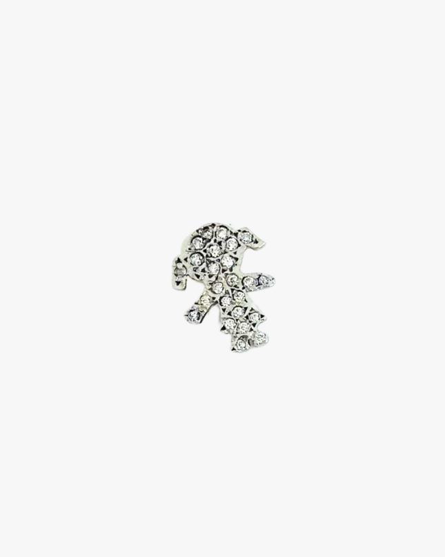 Pingente Menina com Diamantes  em Ouro Branco 18K