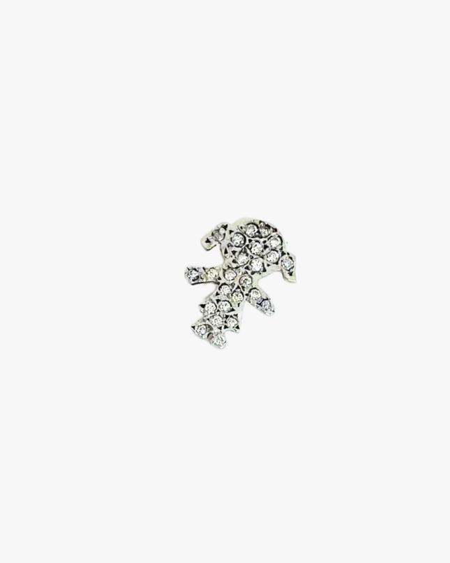 Pingente Menina com Diamantes  em Ouro Branco 18K