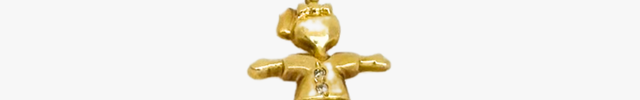 Pingente Menina Alto-Relevo com Diamantes em Ouro Amarelo 18K