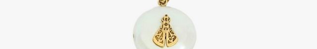 Pingente Nossa Senhora em  Ouro Amarelo 18K com  Madrepérola