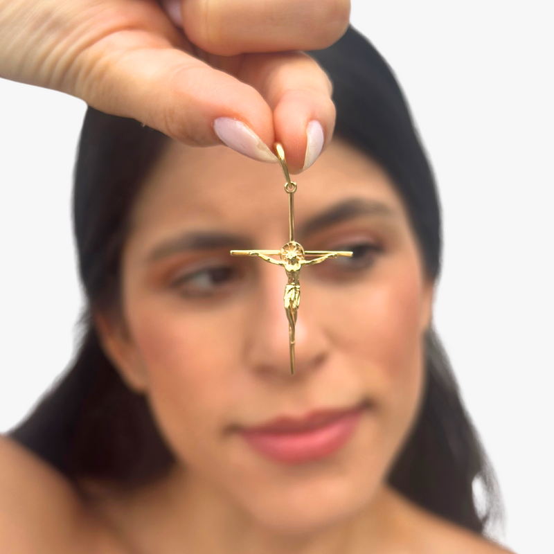 Pingente Cruz Eterna em Ouro Amarelo  18K