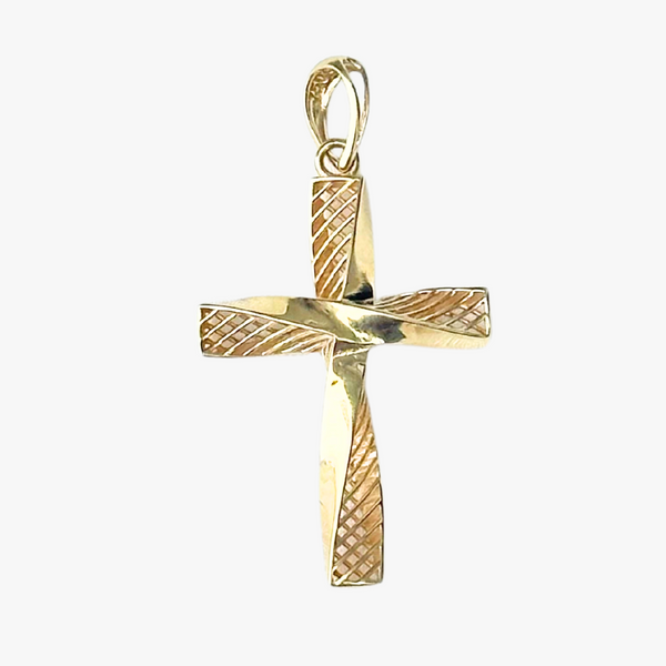 Pingente Cruz Proteção em Ouro Amarelo 18K