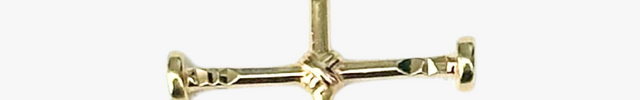 Pingente Cruz Pregos em Ouro Amarelo  18K