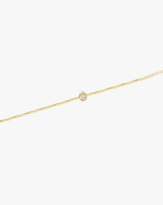 Pulseira Gota em Ouro Amarelo 18K com Diamantes
