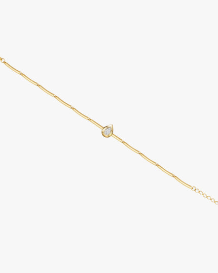 Pulseira Gota em Ouro Amarelo 18K com Diamantes