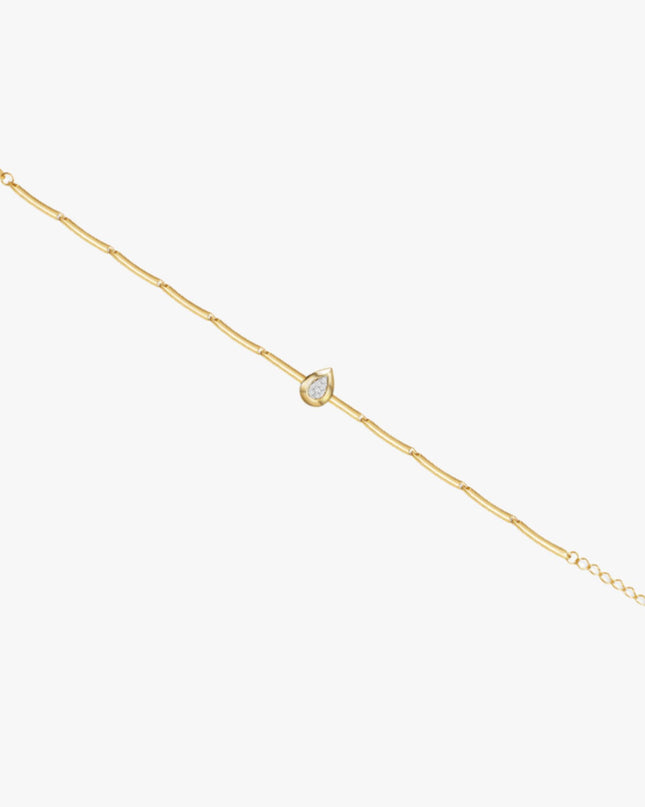 Pulseira Gota em Ouro Amarelo 18K com Diamantes