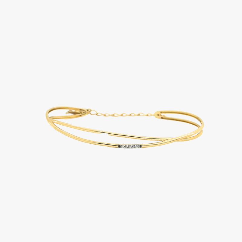 Bracelete com Diamantes central