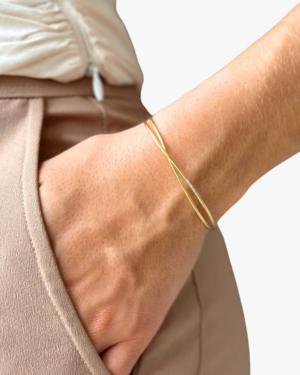 Bracelete com Diamantes central