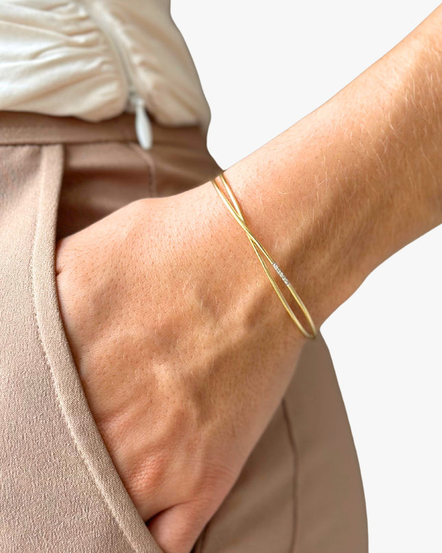 Bracelete com Diamantes central