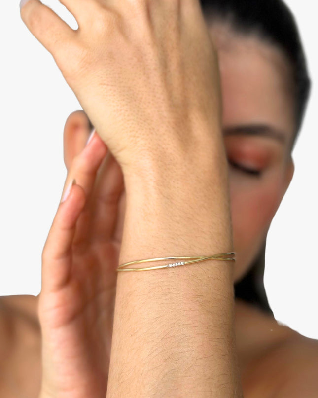 Bracelete com Diamantes central