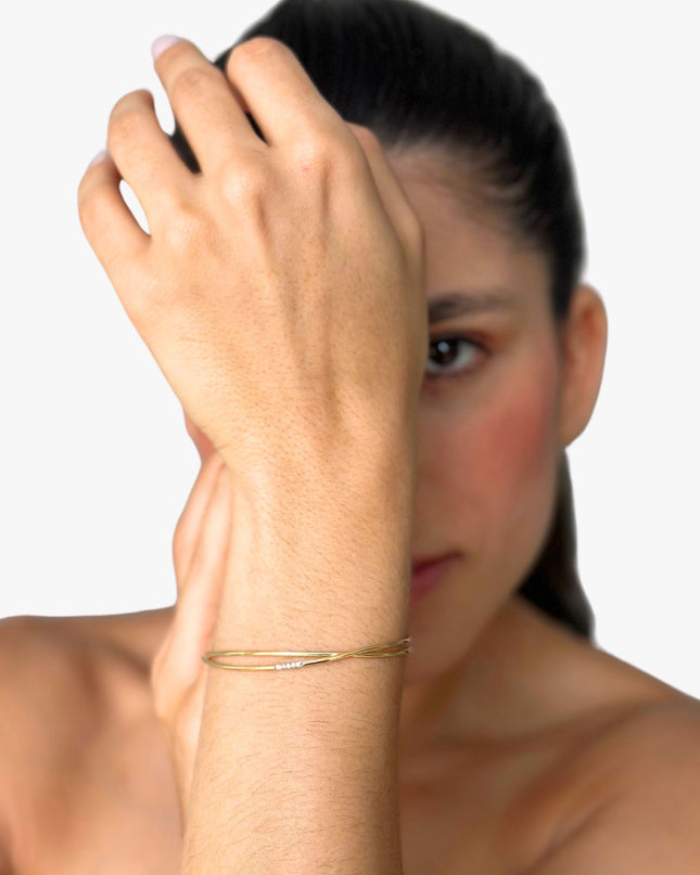 Bracelete com Diamantes central