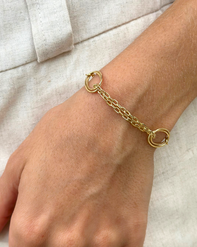 Pulseira Elos em Ouro Amarelo 18K