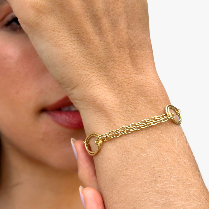 Pulseira Elos em Ouro Amarelo 18K
