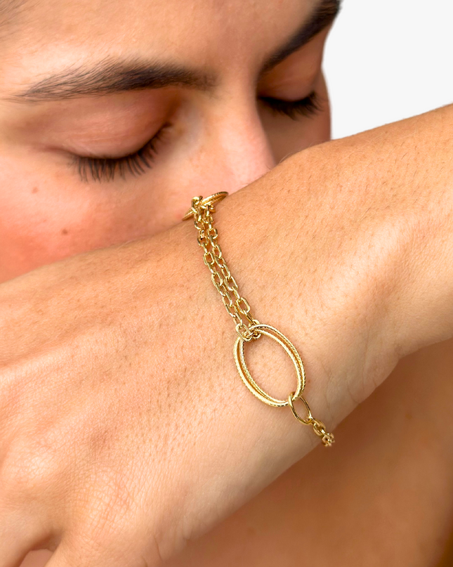 Pulseira Elos em Ouro Amarelo 18K