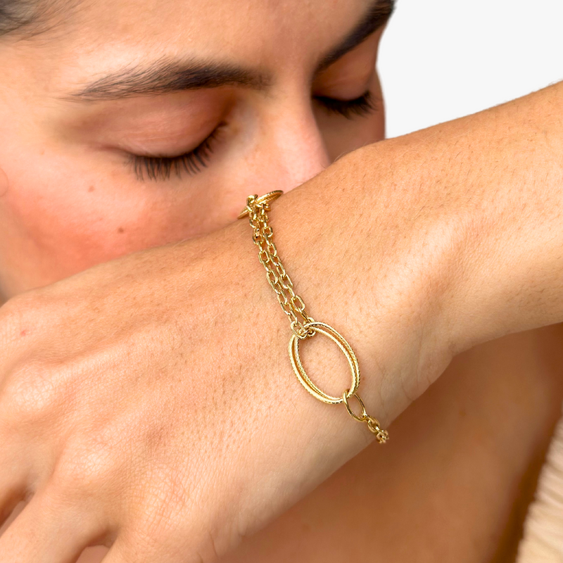 Pulseira Elos em Ouro Amarelo 18K