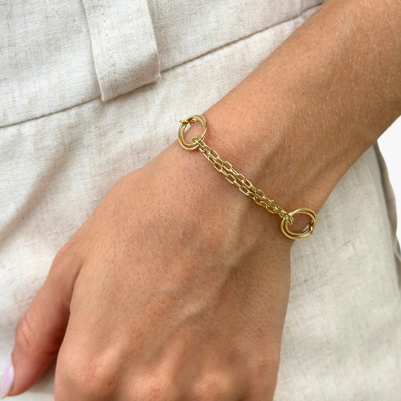 Pulseira Elos em Ouro Amarelo 18K